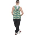 Modern Retro Chevron Patchwork Pattern Men s Sleeveless Hoodie View2