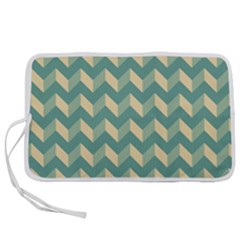 Modern Retro Chevron Patchwork Pattern Pen Storage Case (s) by GardenOfOphir