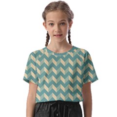 Modern Retro Chevron Patchwork Pattern Kids  Basic Tee by GardenOfOphir