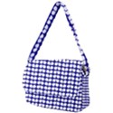 Blue And White Leaf Pattern Courier Bag View2