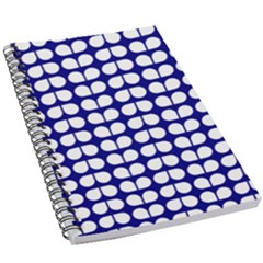 Blue And White Leaf Pattern 5 5  X 8 5  Notebook by GardenOfOphir