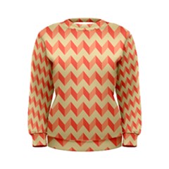 Modern Retro Chevron Patchwork Pattern Women s Sweatshirt by GardenOfOphir