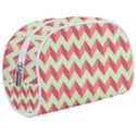 Modern Retro Chevron Patchwork Pattern Make Up Case (Medium) View1