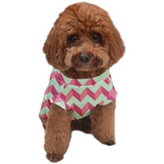 Modern Retro Chevron Patchwork Pattern Dog T-shirt by GardenOfOphir