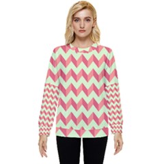 Modern Retro Chevron Patchwork Pattern Hidden Pocket Sweatshirt by GardenOfOphir