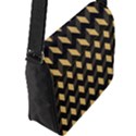 Modern Retro Chevron Patchwork Pattern Flap Closure Messenger Bag (L) View2