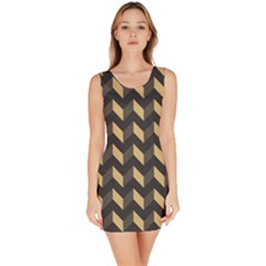 Modern Retro Chevron Patchwork Pattern Bodycon Dress by GardenOfOphir