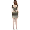 Modern Retro Chevron Patchwork Pattern Velour Cutout Dress View2