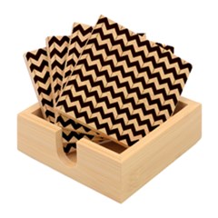 Modern Retro Chevron Patchwork Pattern Bamboo Coaster Set by GardenOfOphir