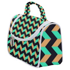 Modern Retro Chevron Patchwork Pattern Satchel Handbag by GardenOfOphir