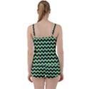 Modern Retro Chevron Patchwork Pattern Tie Front Two Piece Tankini View2