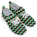 Modern Retro Chevron Patchwork Pattern Women s Velcro Strap Shoes View3