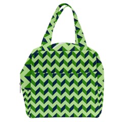 Modern Retro Chevron Patchwork Pattern Boxy Hand Bag by GardenOfOphir