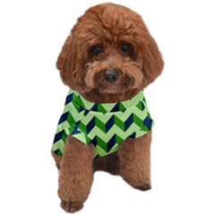 Modern Retro Chevron Patchwork Pattern Dog T-shirt by GardenOfOphir