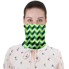 Modern Retro Chevron Patchwork Pattern Face Covering Bandana (adult) by GardenOfOphir