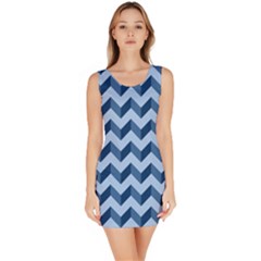 Modern Retro Chevron Patchwork Pattern Bodycon Dress by GardenOfOphir