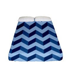 Modern Retro Chevron Patchwork Pattern Fitted Sheet (full/ Double Size) by GardenOfOphir