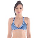 Modern Retro Chevron Patchwork Pattern Plunge Bikini Top View1