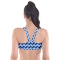 Modern Retro Chevron Patchwork Pattern Plunge Bikini Top View2