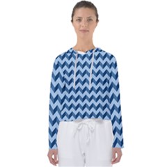 Modern Retro Chevron Patchwork Pattern Women s Slouchy Sweat