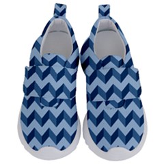 Modern Retro Chevron Patchwork Pattern Kids  Velcro No Lace Shoes by GardenOfOphir