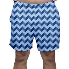 Modern Retro Chevron Patchwork Pattern Men s Shorts by GardenOfOphir