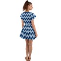 Modern Retro Chevron Patchwork Pattern Flutter Sleeve Wrap Dress View2