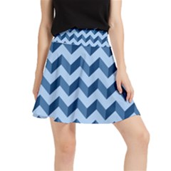 Modern Retro Chevron Patchwork Pattern Waistband Skirt by GardenOfOphir