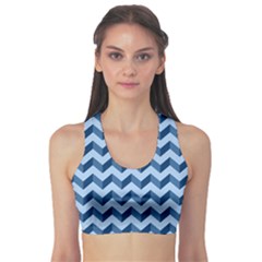 Modern Retro Chevron Patchwork Pattern Sports Bra by GardenOfOphir