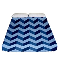 Modern Retro Chevron Patchwork Pattern Fitted Sheet (king Size) by GardenOfOphir