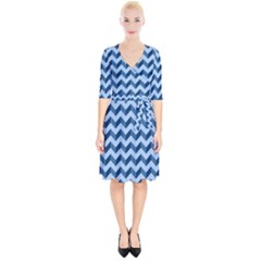 Modern Retro Chevron Patchwork Pattern Wrap Up Cocktail Dress by GardenOfOphir