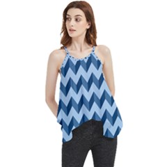 Modern Retro Chevron Patchwork Pattern Flowy Camisole Tank Top by GardenOfOphir