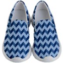 Modern Retro Chevron Patchwork Pattern Kids Lightweight Slip Ons View1