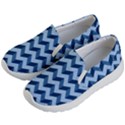 Modern Retro Chevron Patchwork Pattern Kids Lightweight Slip Ons View2