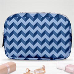 Modern Retro Chevron Patchwork Pattern Make Up Pouch (small) by GardenOfOphir