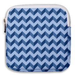 Modern Retro Chevron Patchwork Pattern Mini Square Pouch by GardenOfOphir