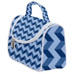 Modern Retro Chevron Patchwork Pattern Satchel Handbag by GardenOfOphir