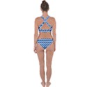 Modern Retro Chevron Patchwork Pattern Cross Back Hipster Bikini Set View2