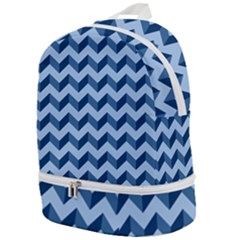 Modern Retro Chevron Patchwork Pattern Zip Bottom Backpack by GardenOfOphir