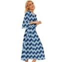 Modern Retro Chevron Patchwork Pattern Midsummer Wrap Dress View3