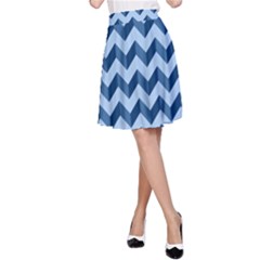 Modern Retro Chevron Patchwork Pattern A-line Skirt by GardenOfOphir