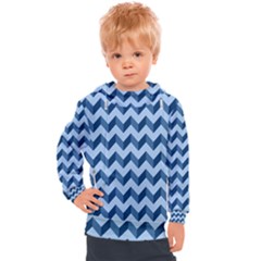 Modern Retro Chevron Patchwork Pattern Kids  Hooded Pullover by GardenOfOphir