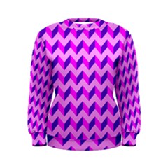 Modern Retro Chevron Patchwork Pattern Women s Sweatshirt by GardenOfOphir