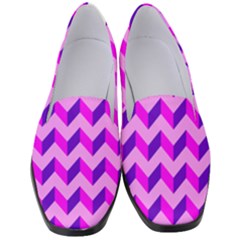 Modern Retro Chevron Patchwork Pattern Women s Classic Loafer Heels by GardenOfOphir