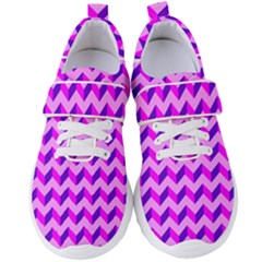 Modern Retro Chevron Patchwork Pattern Women s Velcro Strap Shoes by GardenOfOphir