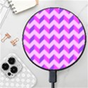 Modern Retro Chevron Patchwork Pattern Wireless Fast Charger(Black) View1