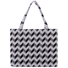 Modern Retro Chevron Patchwork Pattern Mini Tote Bag by GardenOfOphir