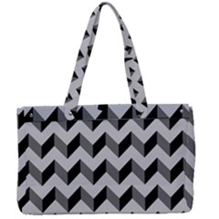 Modern Retro Chevron Patchwork Pattern Canvas Work Bag by GardenOfOphir