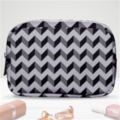 Modern Retro Chevron Patchwork Pattern Make Up Pouch (small) by GardenOfOphir