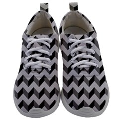 Modern Retro Chevron Patchwork Pattern Mens Athletic Shoes by GardenOfOphir